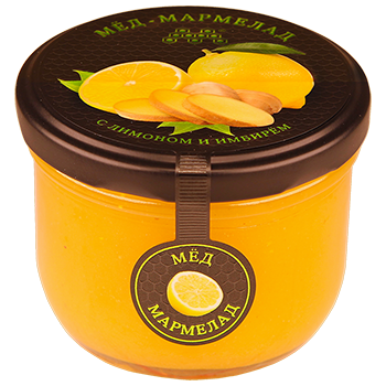 Мёд-мармелад с лимоном и имбирем, 240 г фото 1