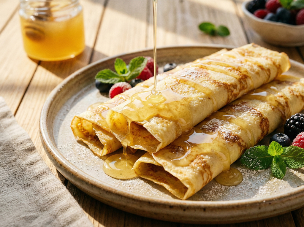 Блины с липовым мёдом